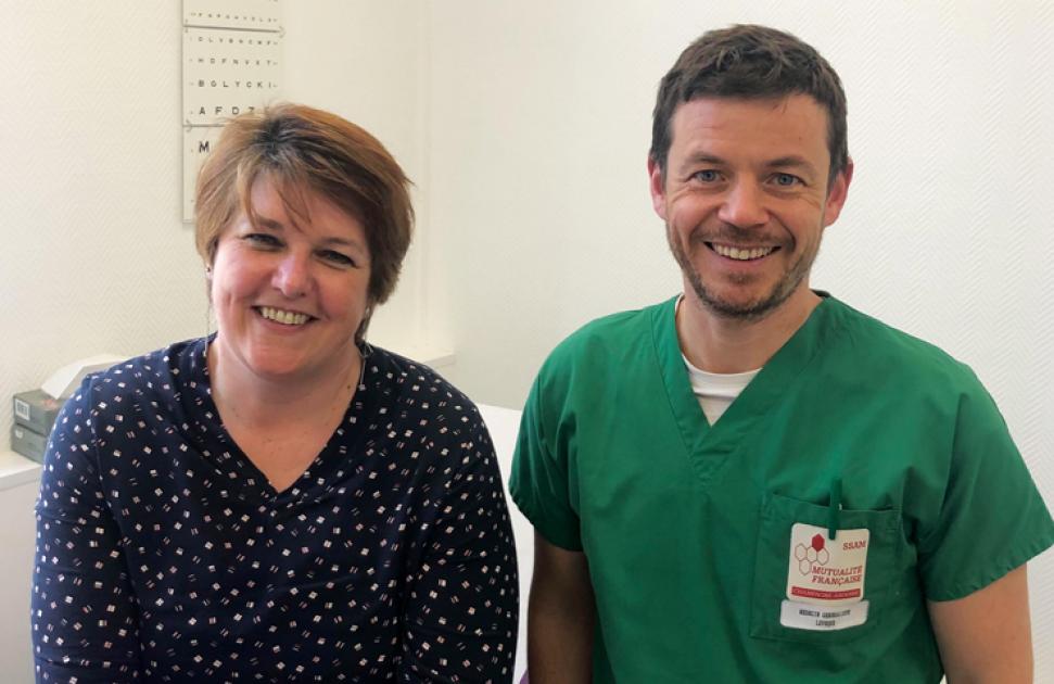 Marielle Trabant et le Dr Fabrice Lévèque