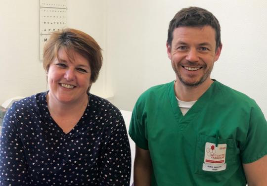 Marielle Trabant et le Dr Fabrice Lévèque